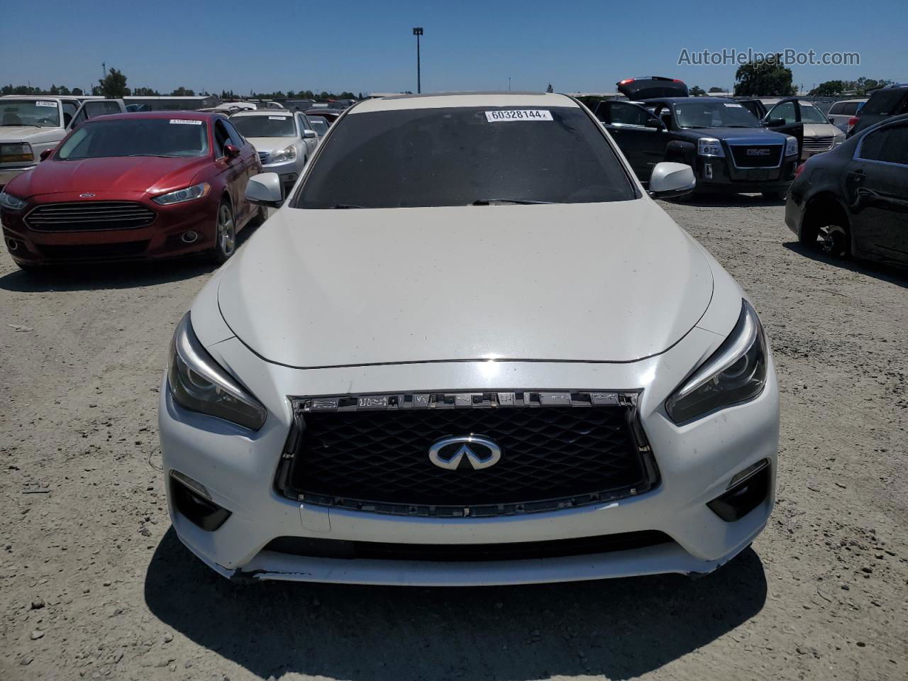 2019 Infiniti Q50 Luxe White vin: JN1EV7AP9KM515864