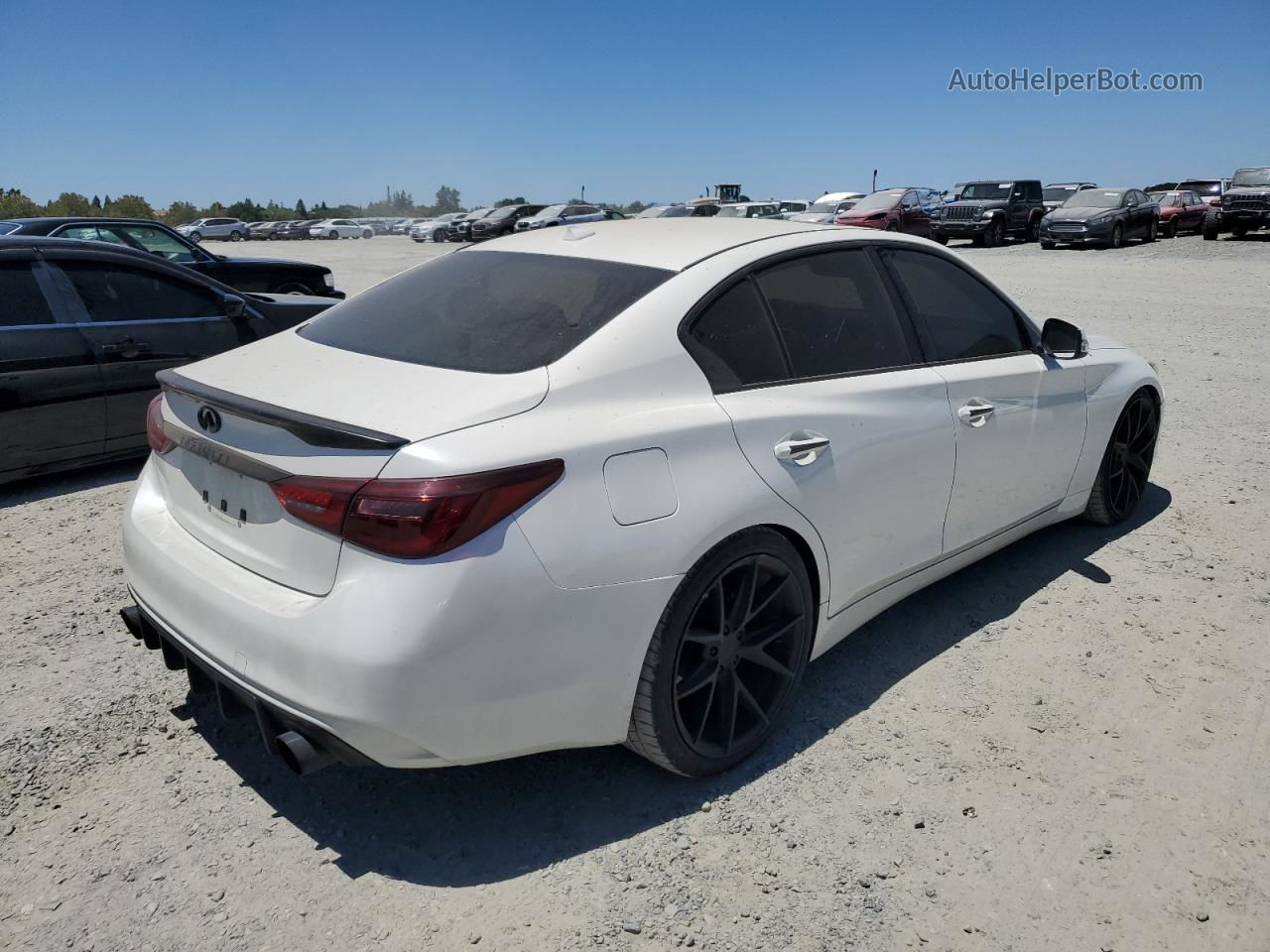 2019 Infiniti Q50 Luxe White vin: JN1EV7AP9KM515864