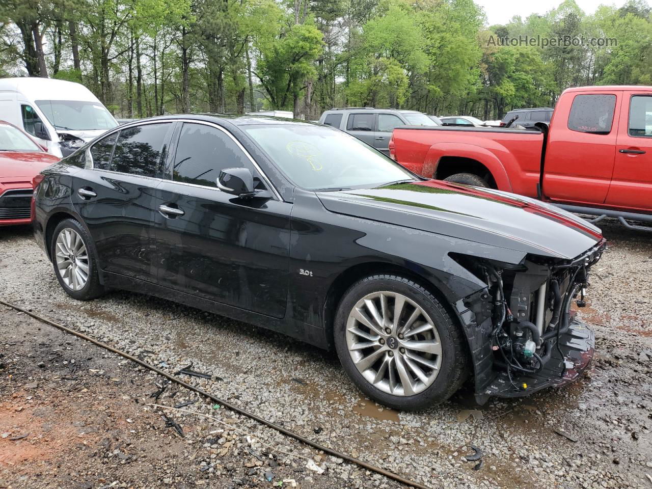 2019 Infiniti Q50 Luxe Черный vin: JN1EV7AP9KM517940