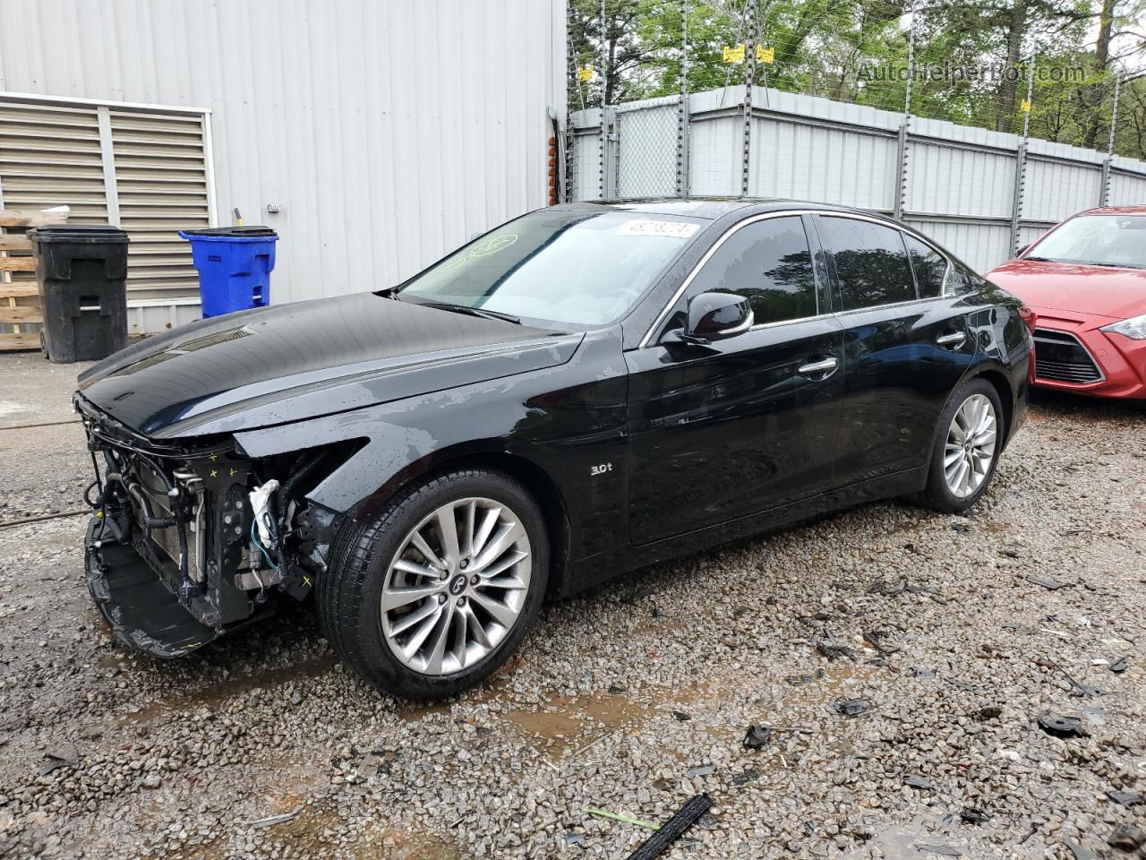 2019 Infiniti Q50 Luxe Черный vin: JN1EV7AP9KM517940