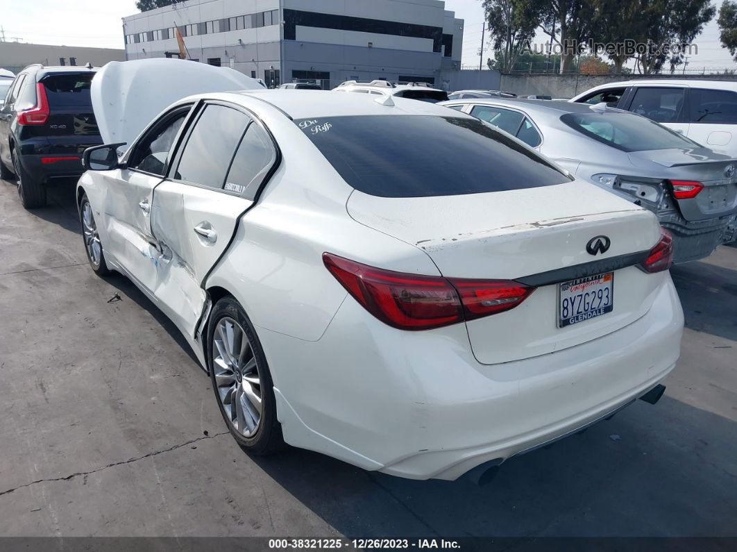 2019 Infiniti Q50 3.0t Luxe Белый vin: JN1EV7AP9KM518764