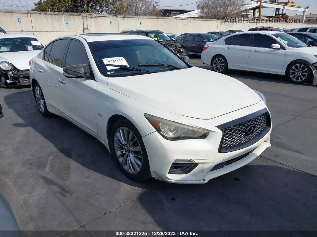 2019 Infiniti Q50 3.0t Luxe Белый vin: JN1EV7AP9KM518764