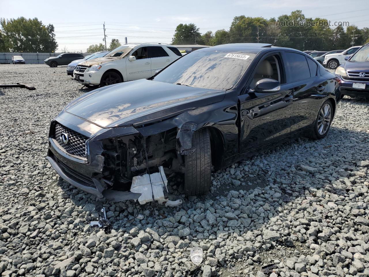 2019 Infiniti Q50 Luxe Black vin: JN1EV7AP9KM519543