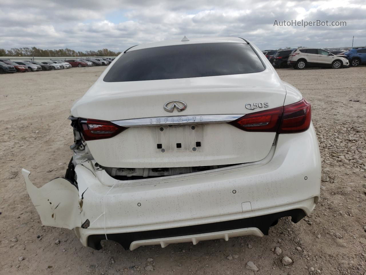 2019 Infiniti Q50 Luxe White vin: JN1EV7AP9KM540800