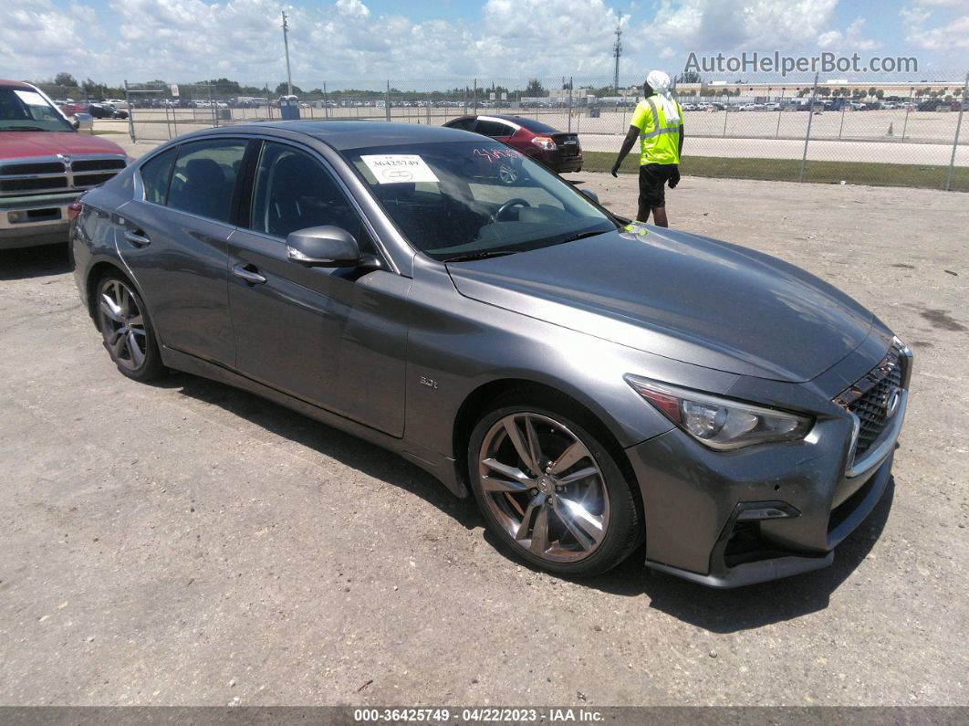 2019 Infiniti Q50 3.0t Signature Edition Gray vin: JN1EV7AP9KM540876