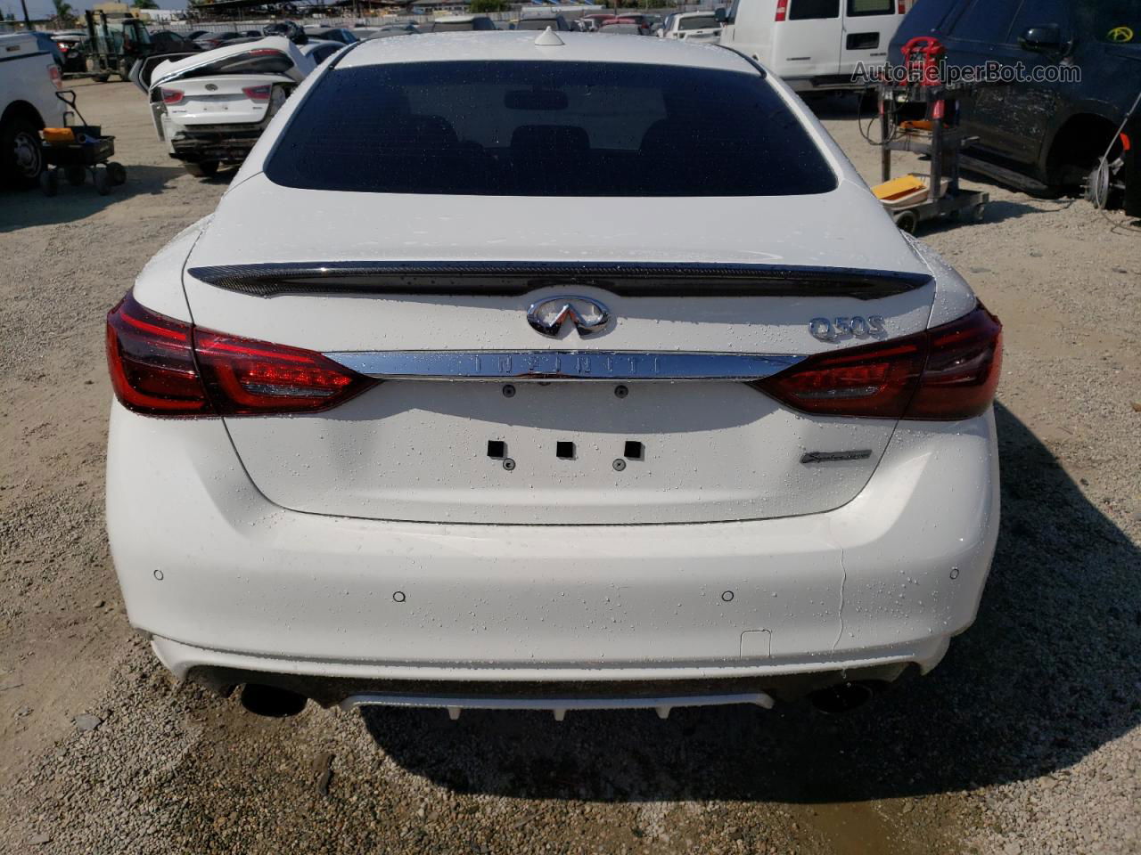 2019 Infiniti Q50 Luxe White vin: JN1EV7AP9KM541011