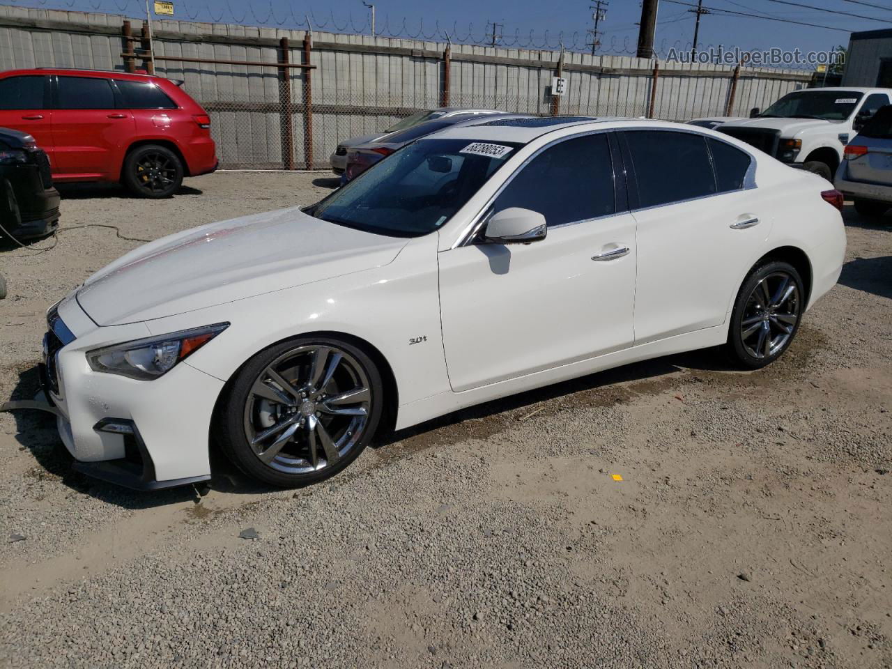 2019 Infiniti Q50 Luxe White vin: JN1EV7AP9KM541011