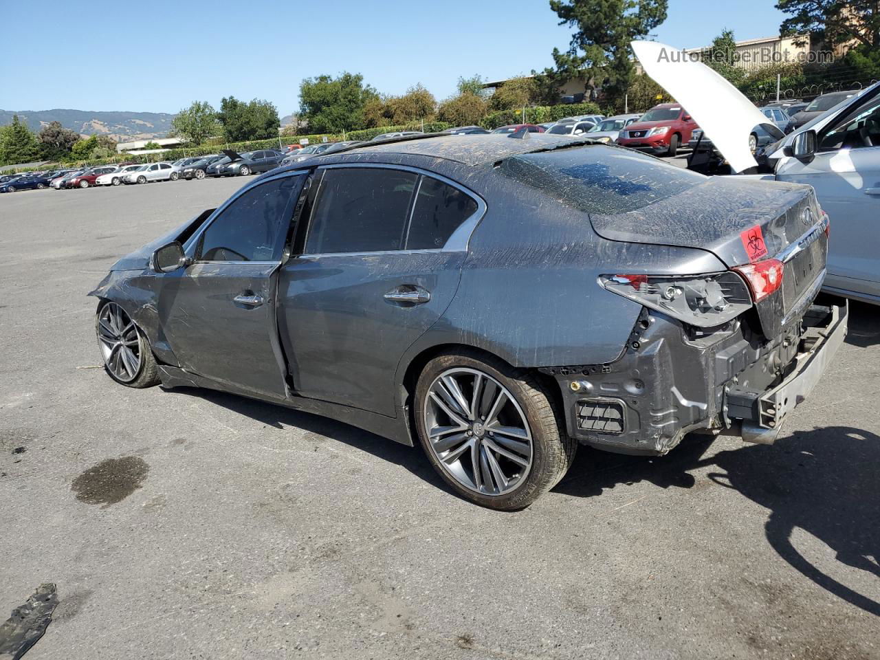 2016 Infiniti Q50 Premium Charcoal vin: JN1EV7APXGM301120