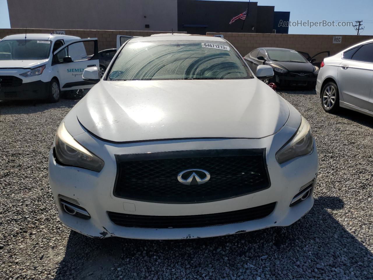 2016 Infiniti Q50 Premium White vin: JN1EV7APXGM305846