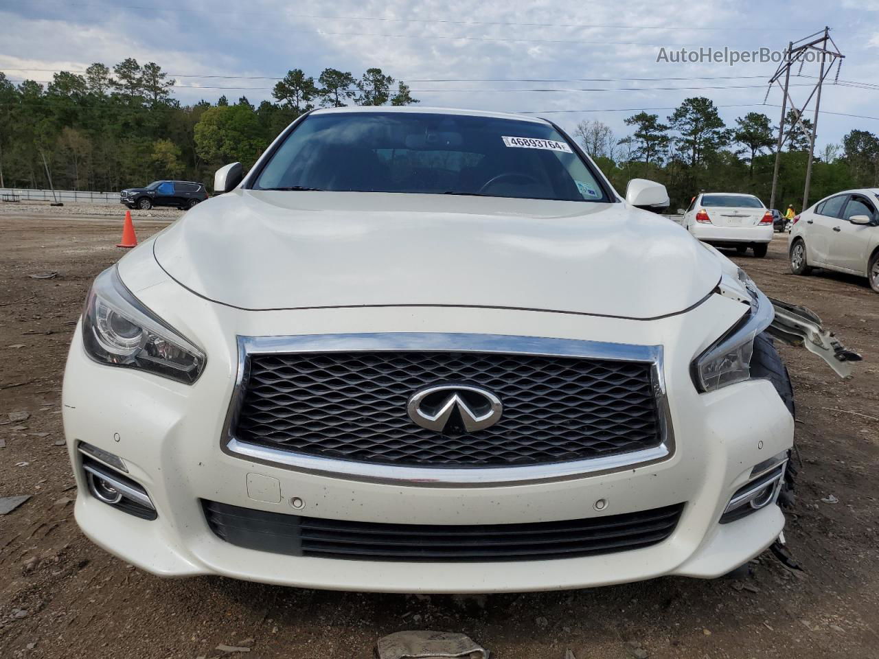 2016 Infiniti Q50 Premium White vin: JN1EV7APXGM306334