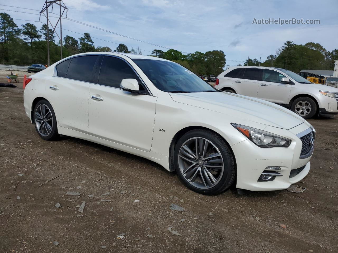 2016 Infiniti Q50 Premium White vin: JN1EV7APXGM306334