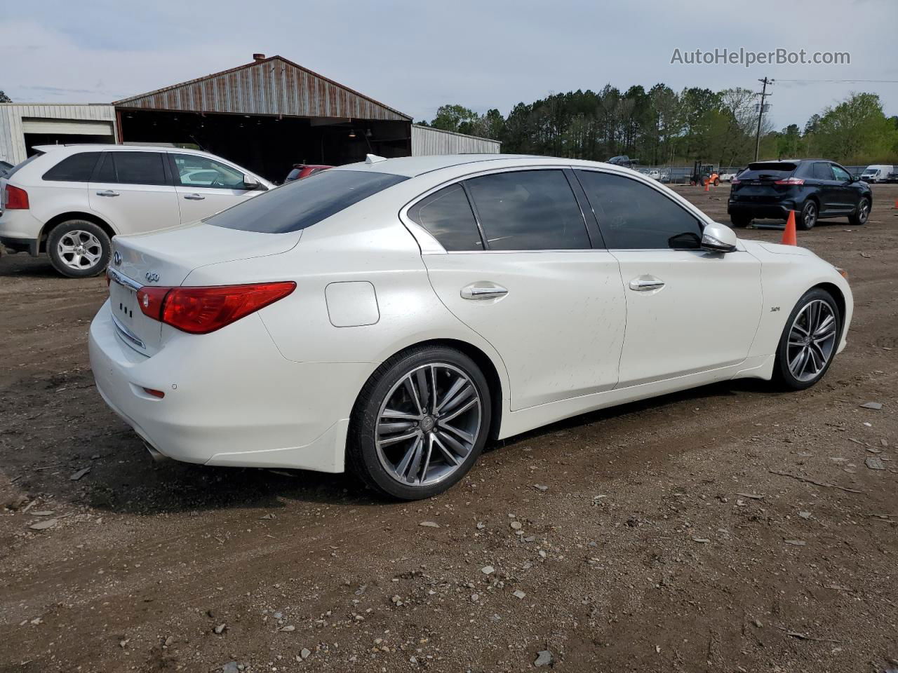 2016 Infiniti Q50 Premium White vin: JN1EV7APXGM306334