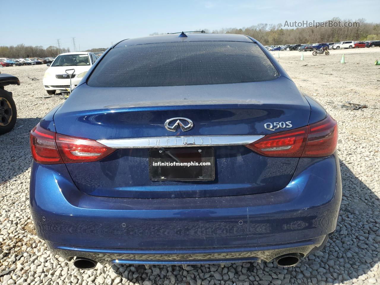 2018 Infiniti Q50 Luxe Blue vin: JN1EV7APXJM350809