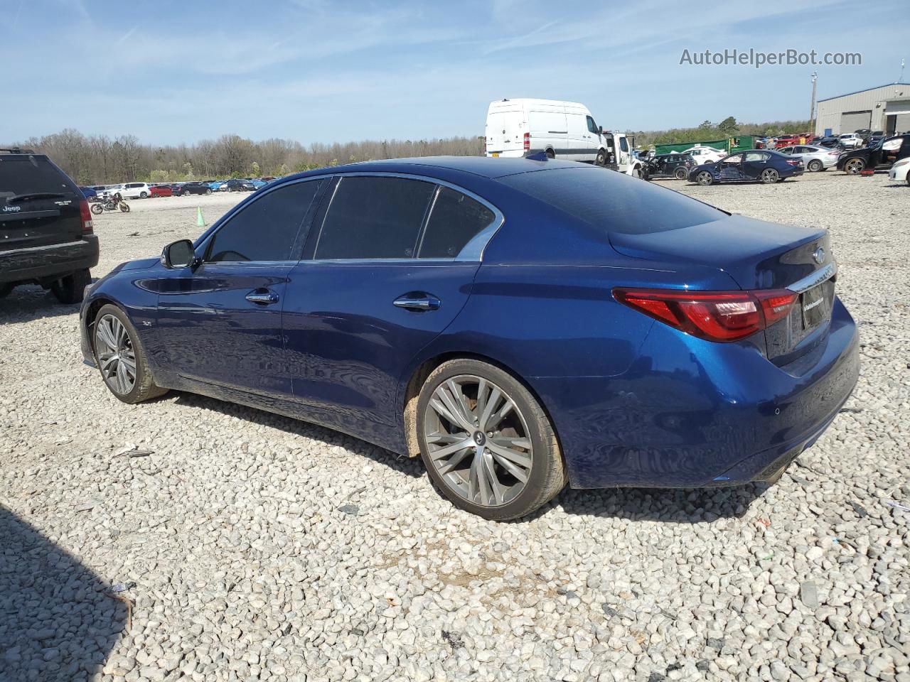 2018 Infiniti Q50 Luxe Blue vin: JN1EV7APXJM350809