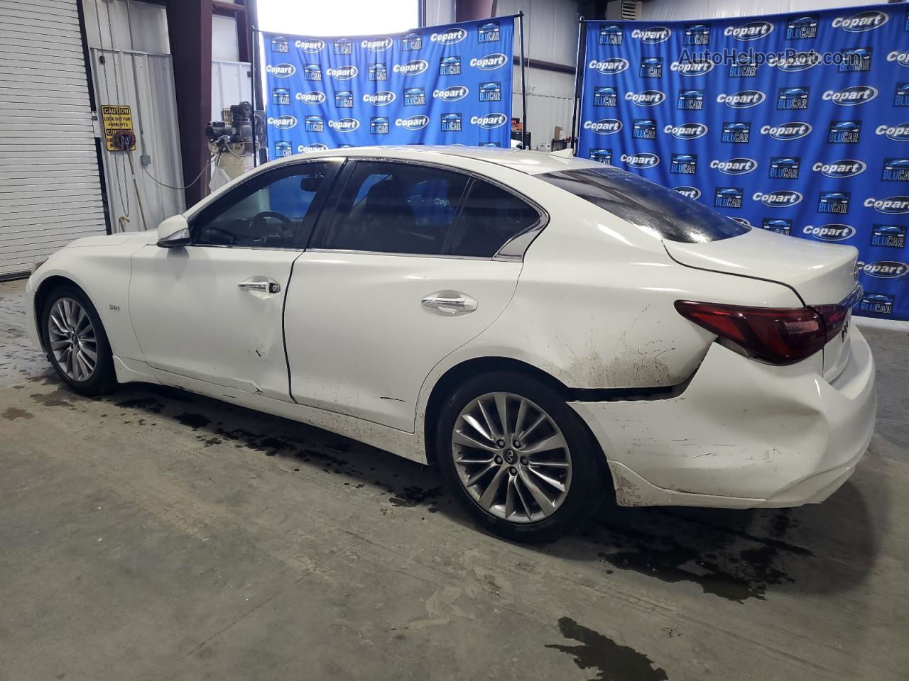 2018 Infiniti Q50 Luxe White vin: JN1EV7APXJM352902