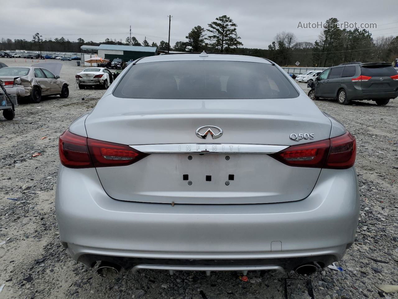 2018 Infiniti Q50 Luxe Silver vin: JN1EV7APXJM355363