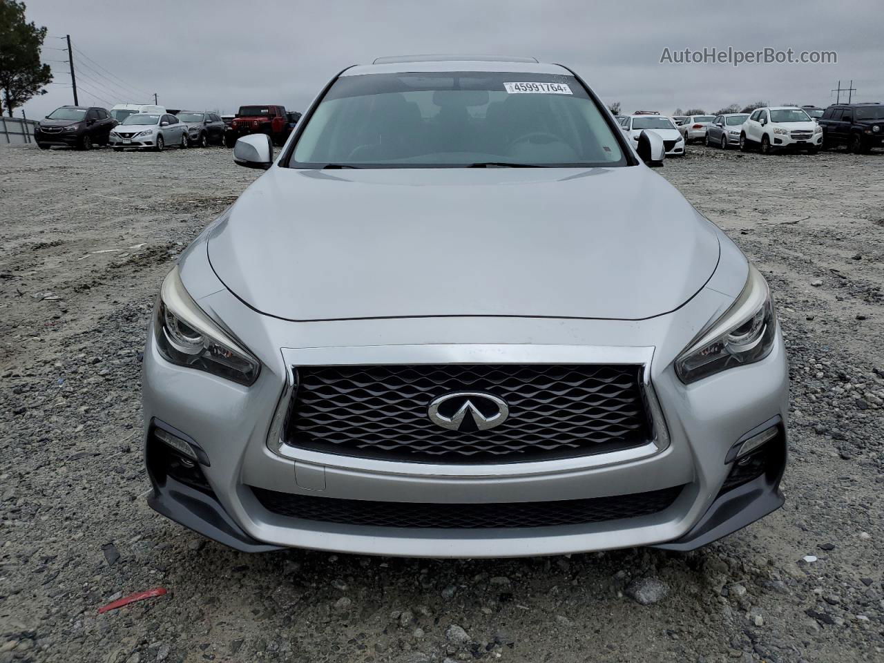 2018 Infiniti Q50 Luxe Серебряный vin: JN1EV7APXJM355363