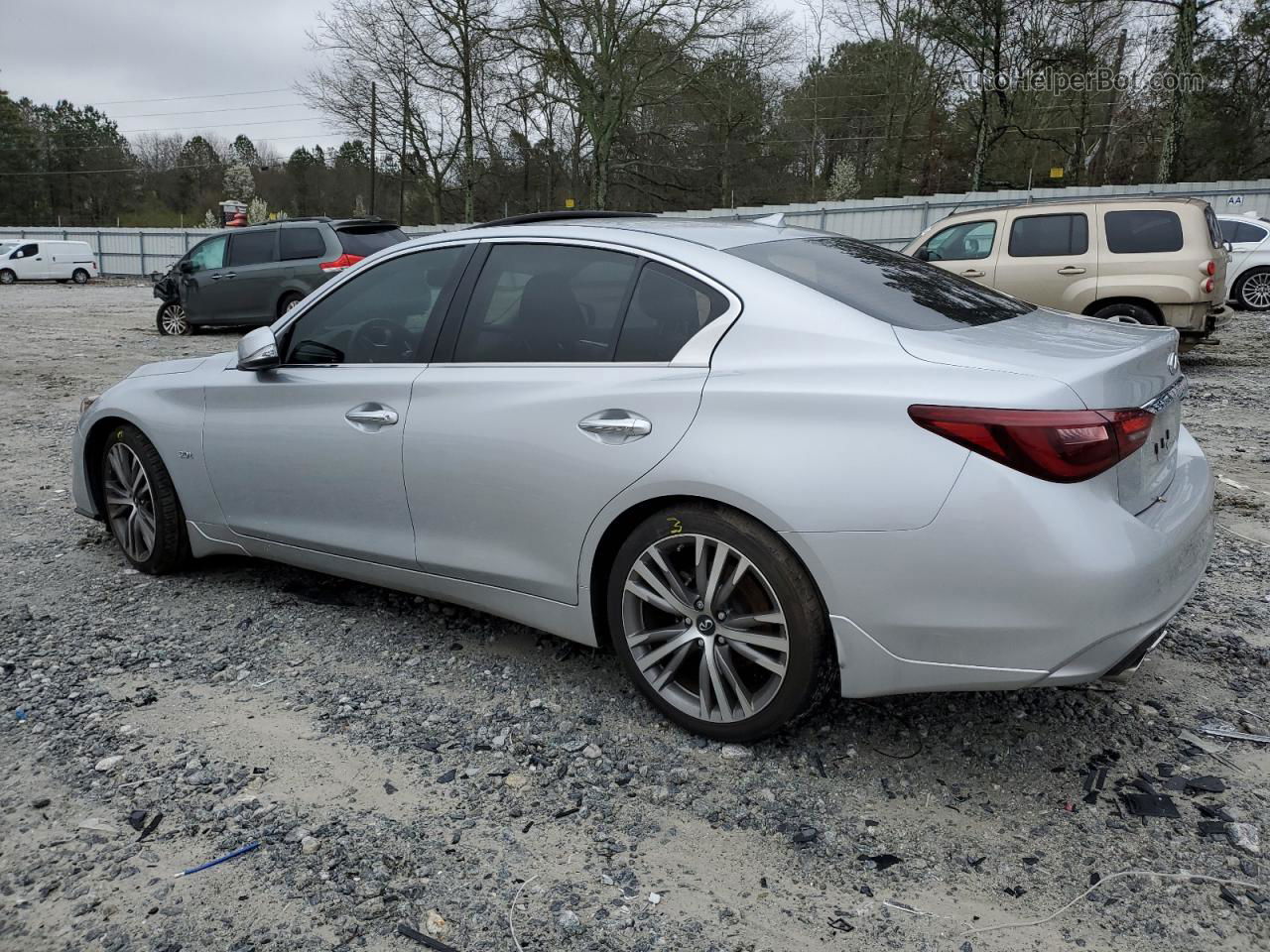 2018 Infiniti Q50 Luxe Silver vin: JN1EV7APXJM355363