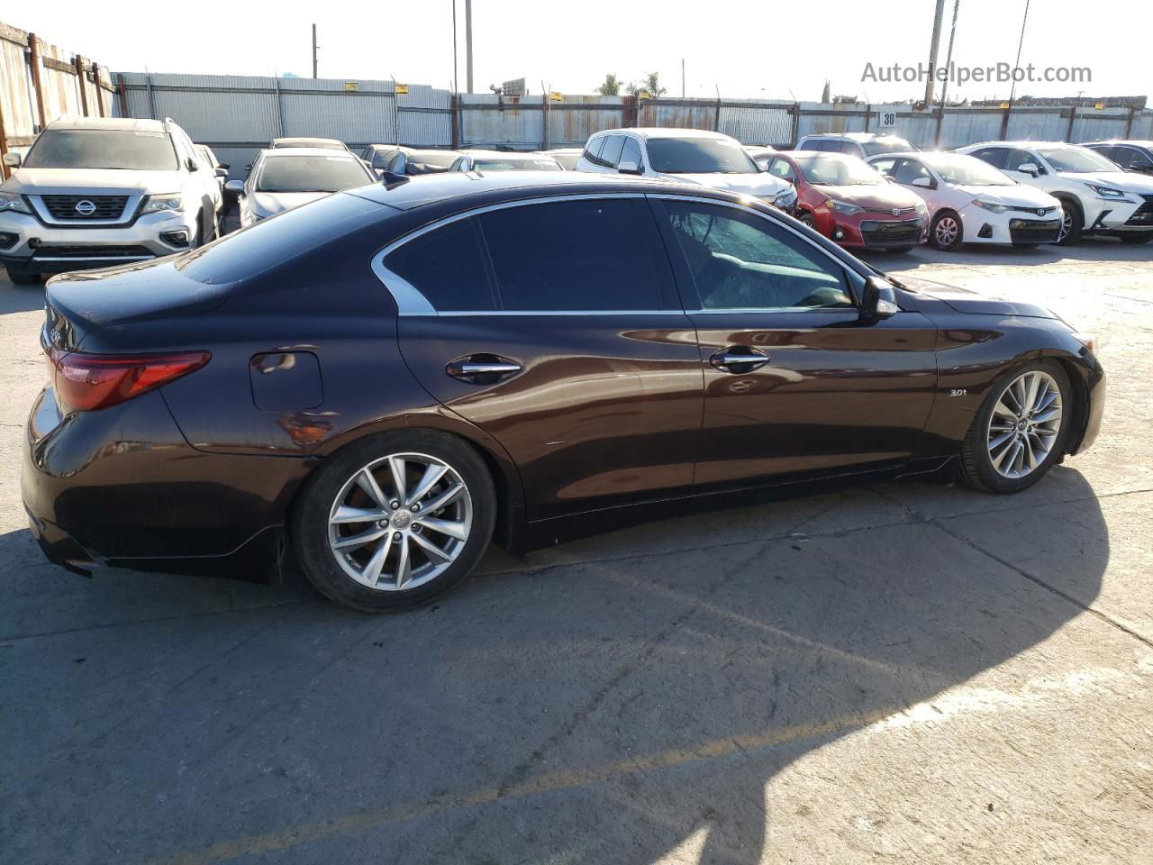 2018 Infiniti Q50 Luxe Brown vin: JN1EV7APXJM359977