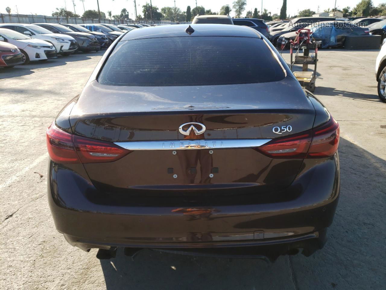 2018 Infiniti Q50 Luxe Brown vin: JN1EV7APXJM359977