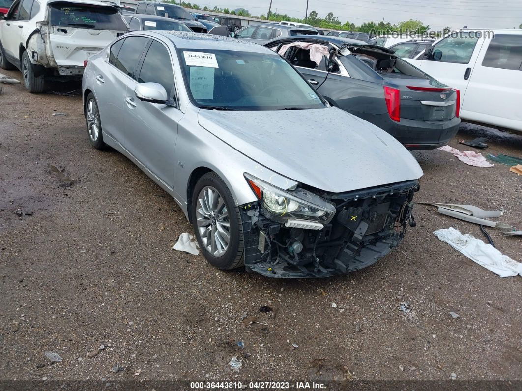 2018 Infiniti Q50 3.0t Luxe Silver vin: JN1EV7APXJM361003