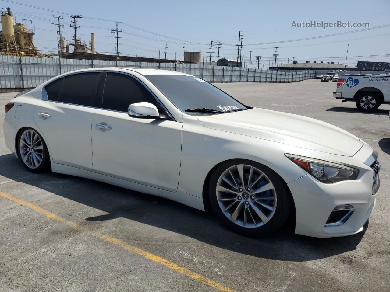 2018 Infiniti Q50 Luxe Белый vin: JN1EV7APXJM364516