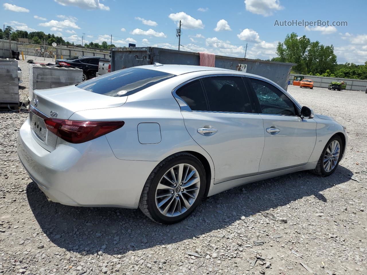 2018 Infiniti Q50 Luxe Silver vin: JN1EV7APXJM591656