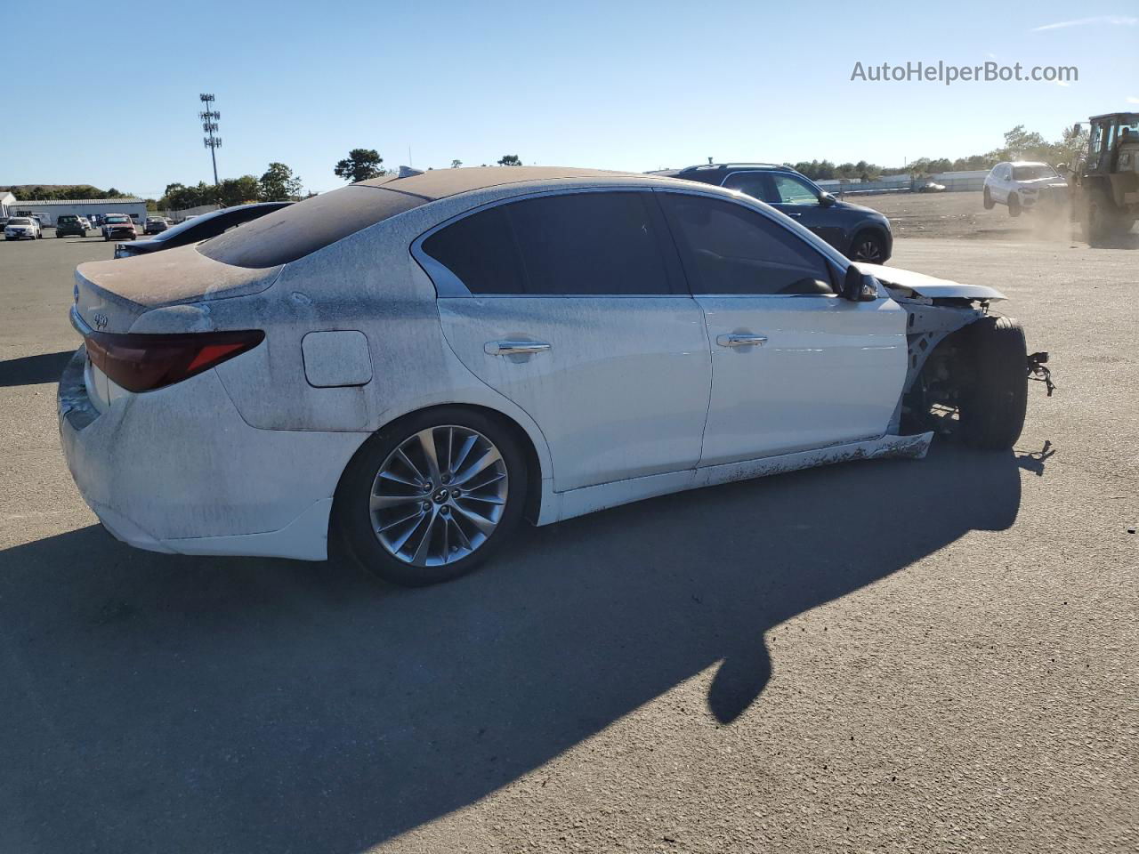 2019 Infiniti Q50 Luxe White vin: JN1EV7APXKM511161