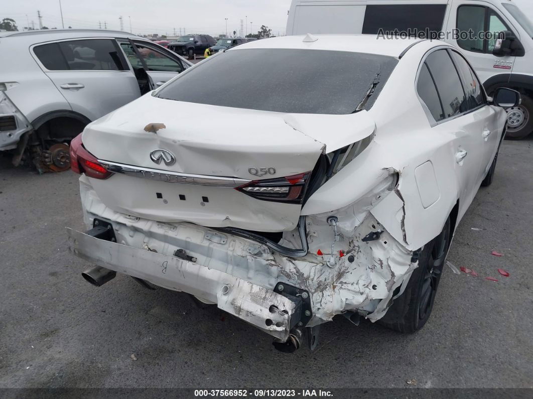 2019 Infiniti Q50 3.0t Luxe White vin: JN1EV7APXKM511323