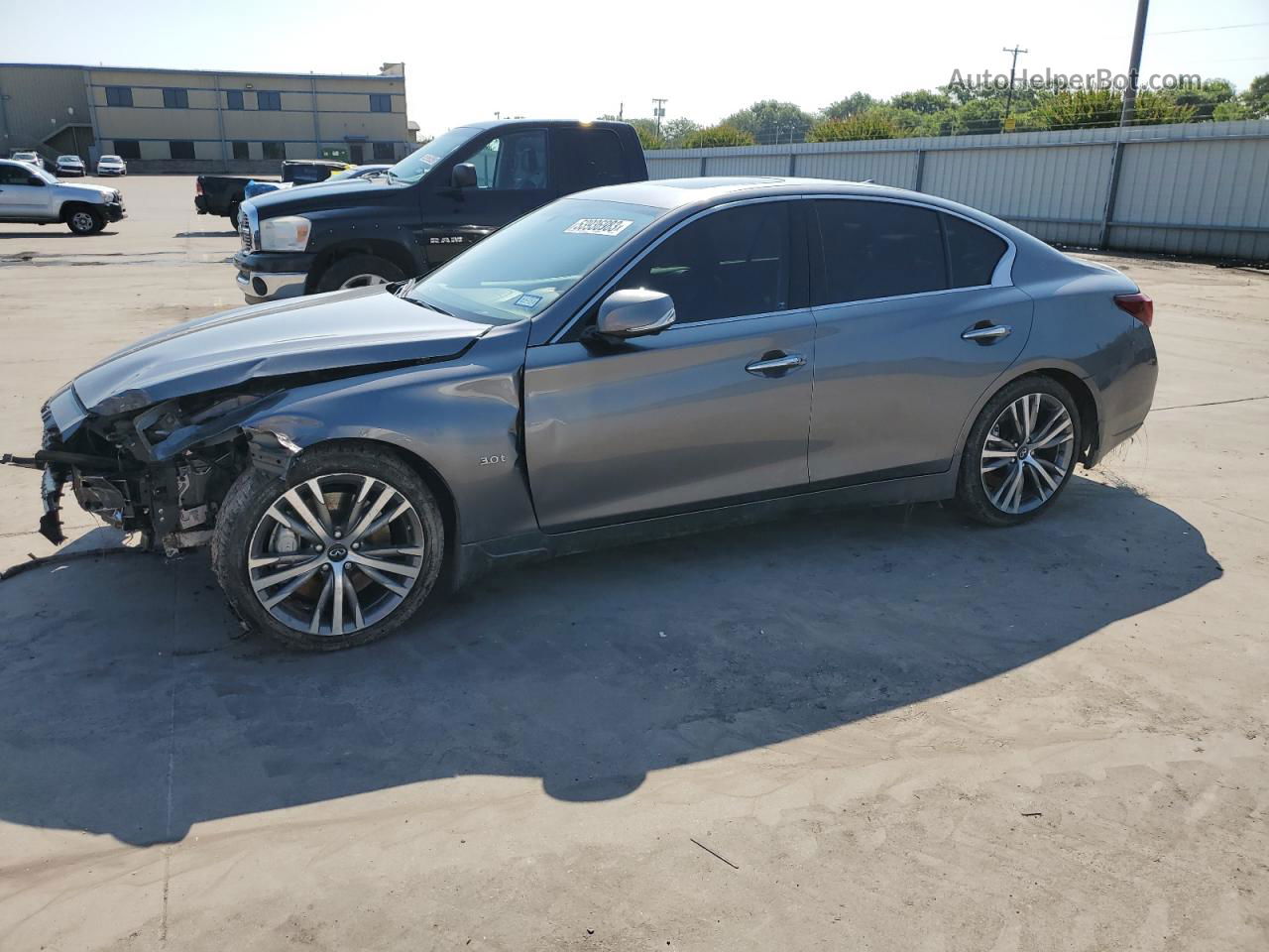 2019 Infiniti Q50 Luxe Серый vin: JN1EV7APXKM513654