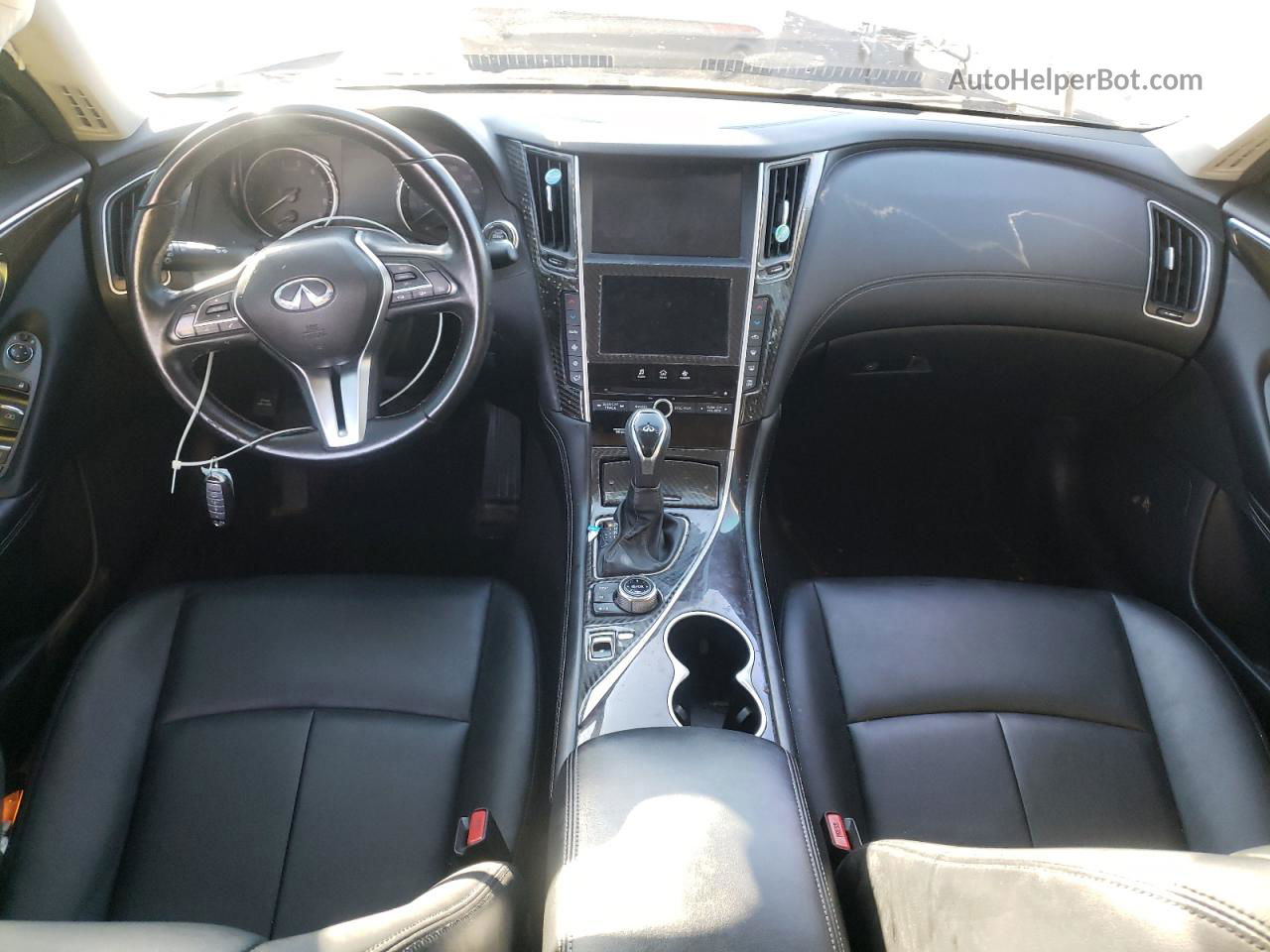 2019 Infiniti Q50 Luxe Белый vin: JN1EV7APXKM513959