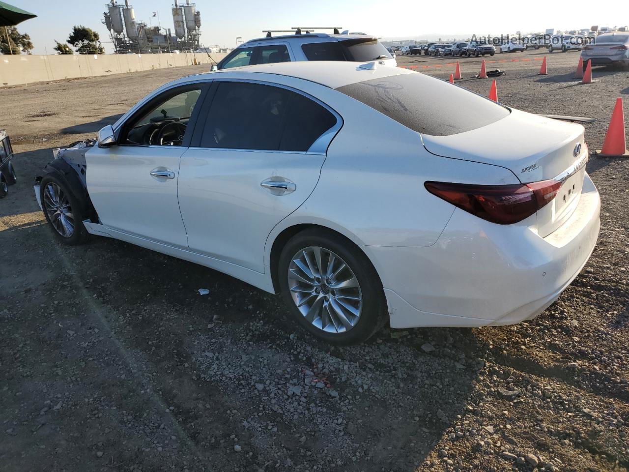 2019 Infiniti Q50 Luxe Белый vin: JN1EV7APXKM514349