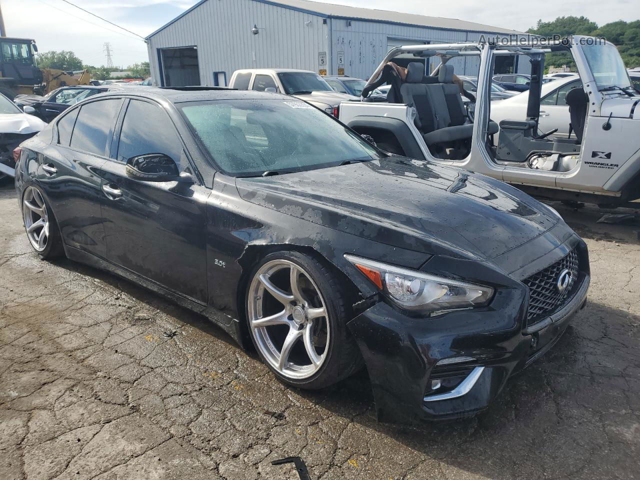 2019 Infiniti Q50 Luxe Black vin: JN1EV7APXKM518062