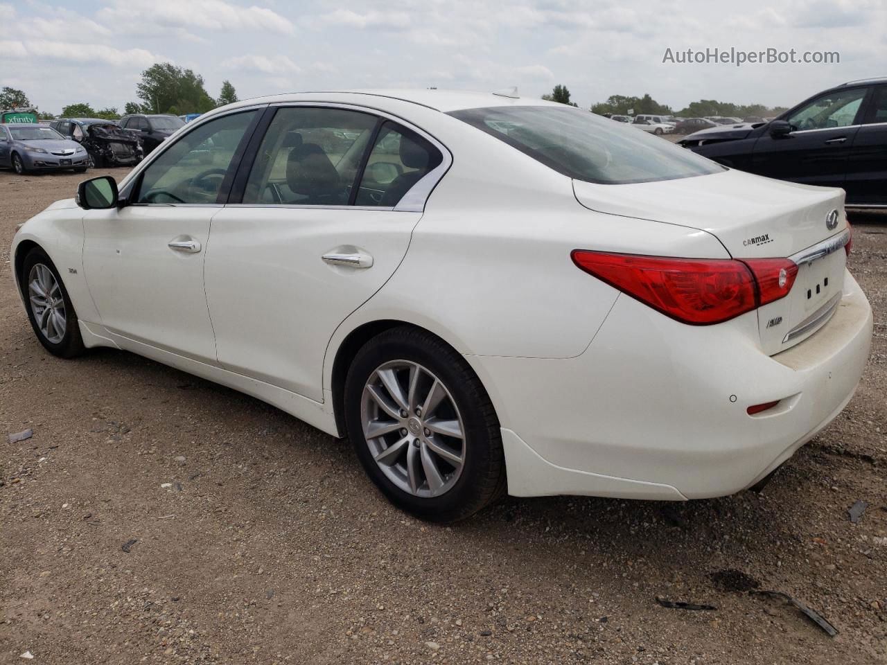 2016 Infiniti Q50 Premium White vin: JN1EV7AR0GM340347