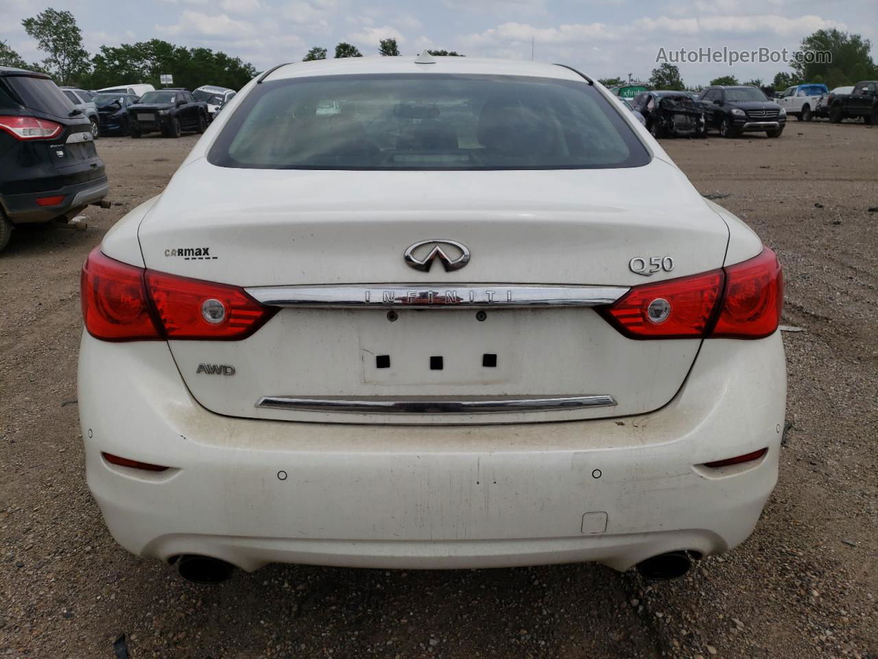 2016 Infiniti Q50 Premium White vin: JN1EV7AR0GM340347