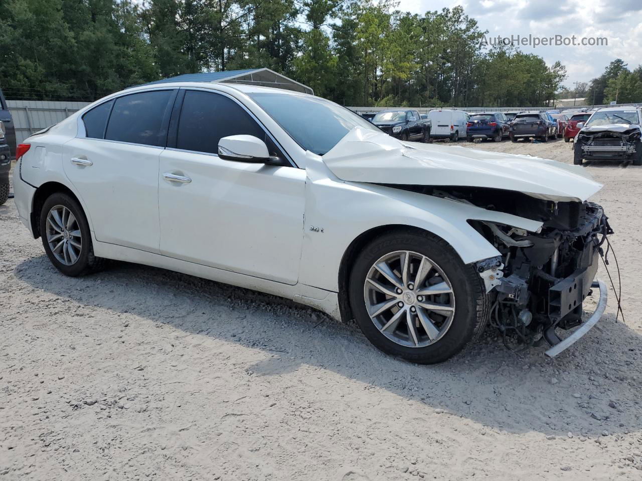 2016 Infiniti Q50 Premium White vin: JN1EV7AR0GM340526