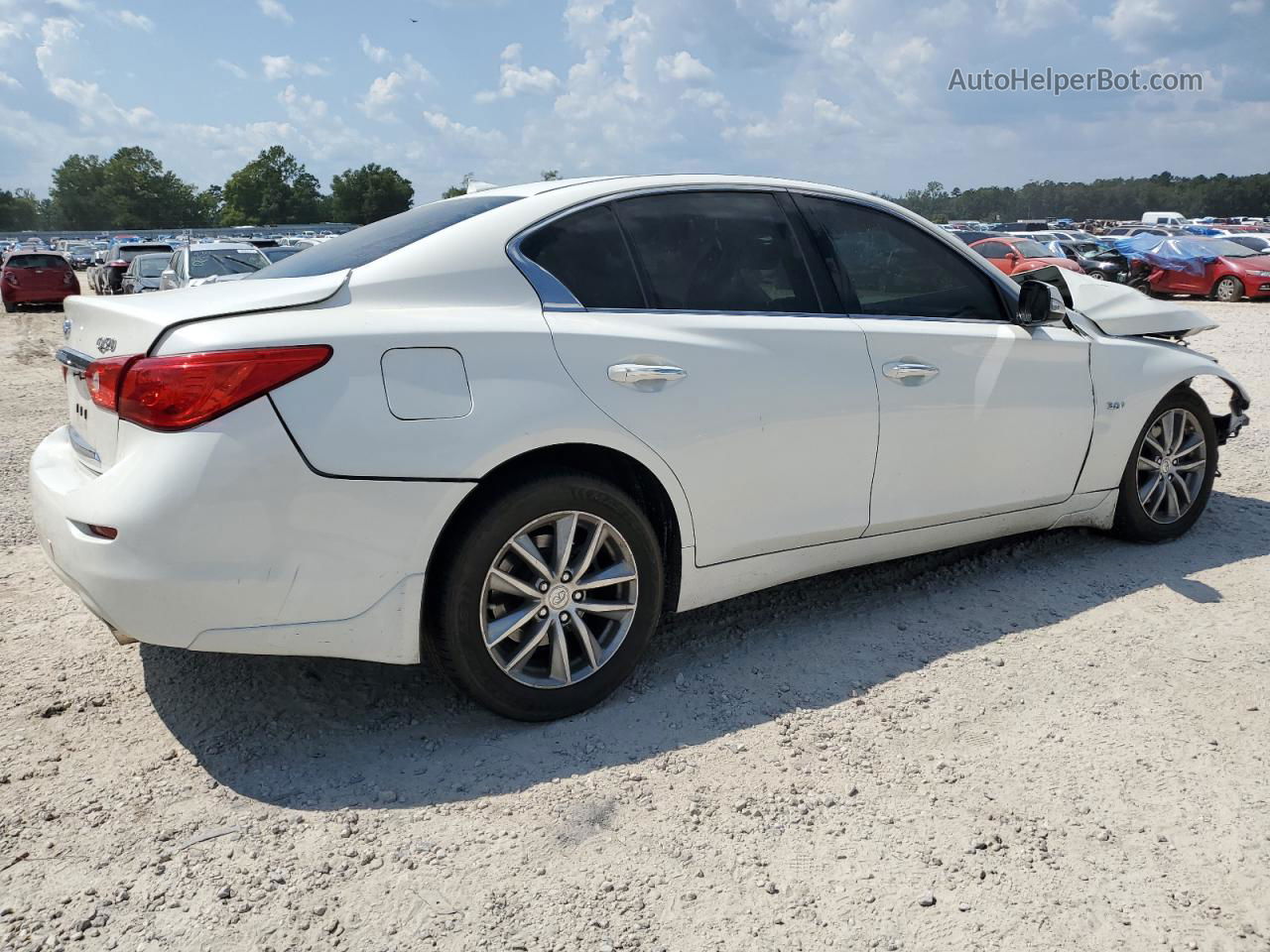 2016 Infiniti Q50 Premium White vin: JN1EV7AR0GM340526