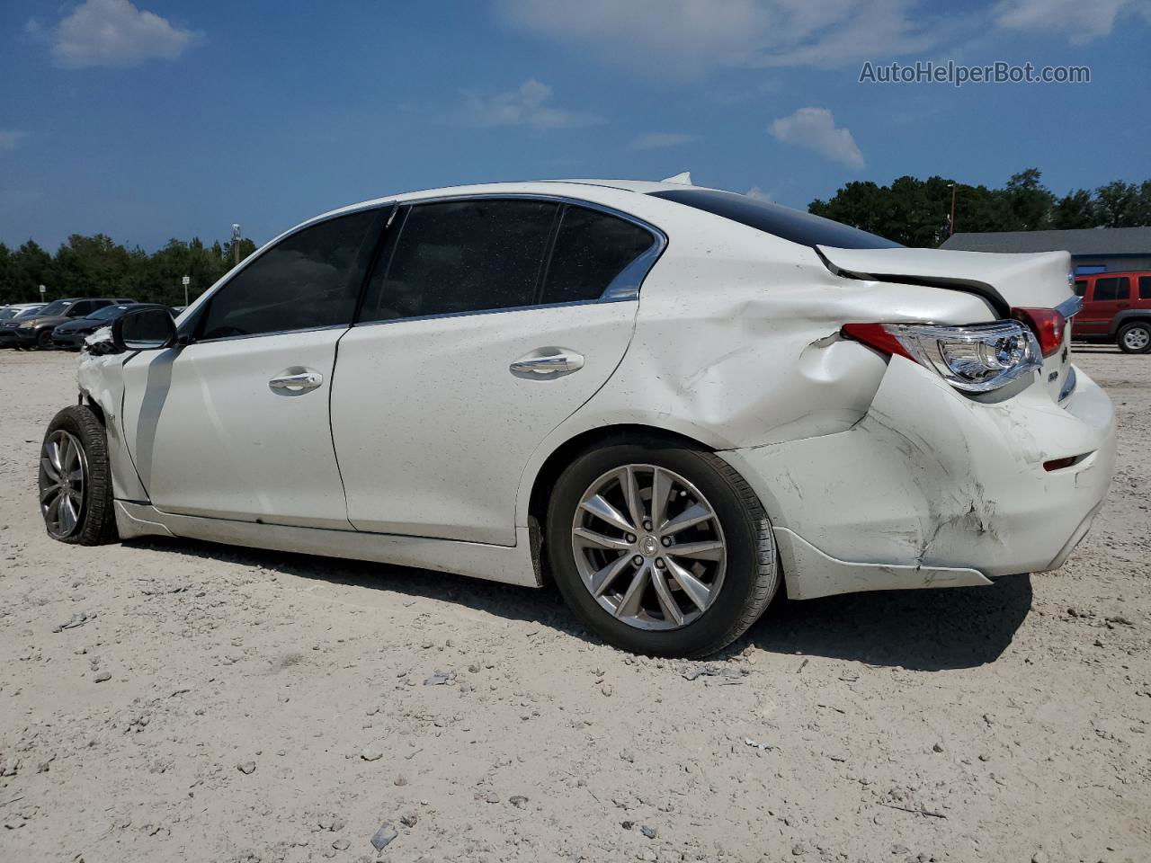 2016 Infiniti Q50 Premium White vin: JN1EV7AR0GM340526