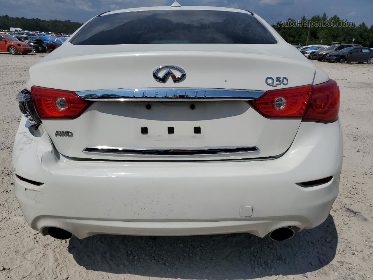 2016 Infiniti Q50 Premium White vin: JN1EV7AR0GM340526