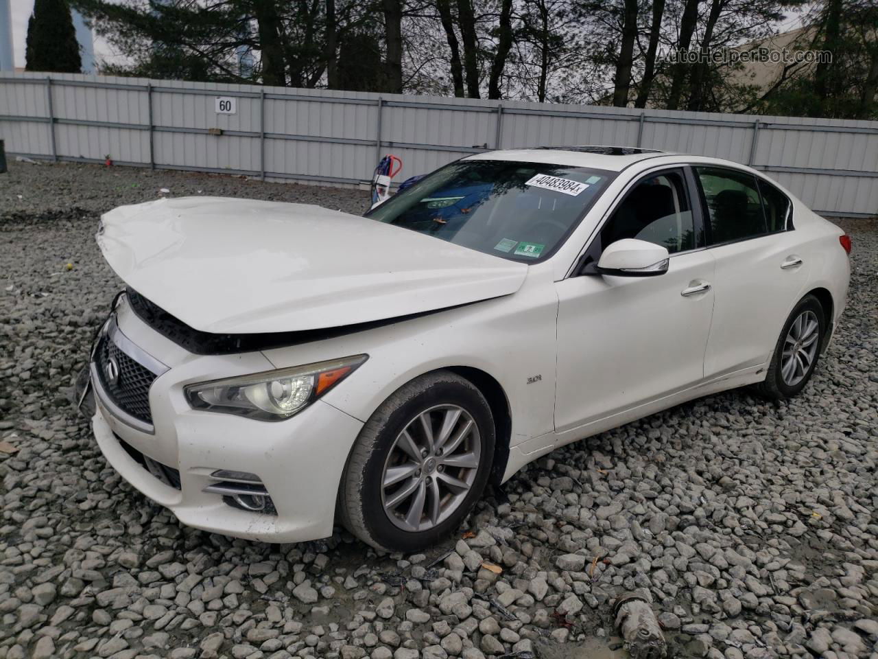 2016 Infiniti Q50 Premium White vin: JN1EV7AR0GM344575