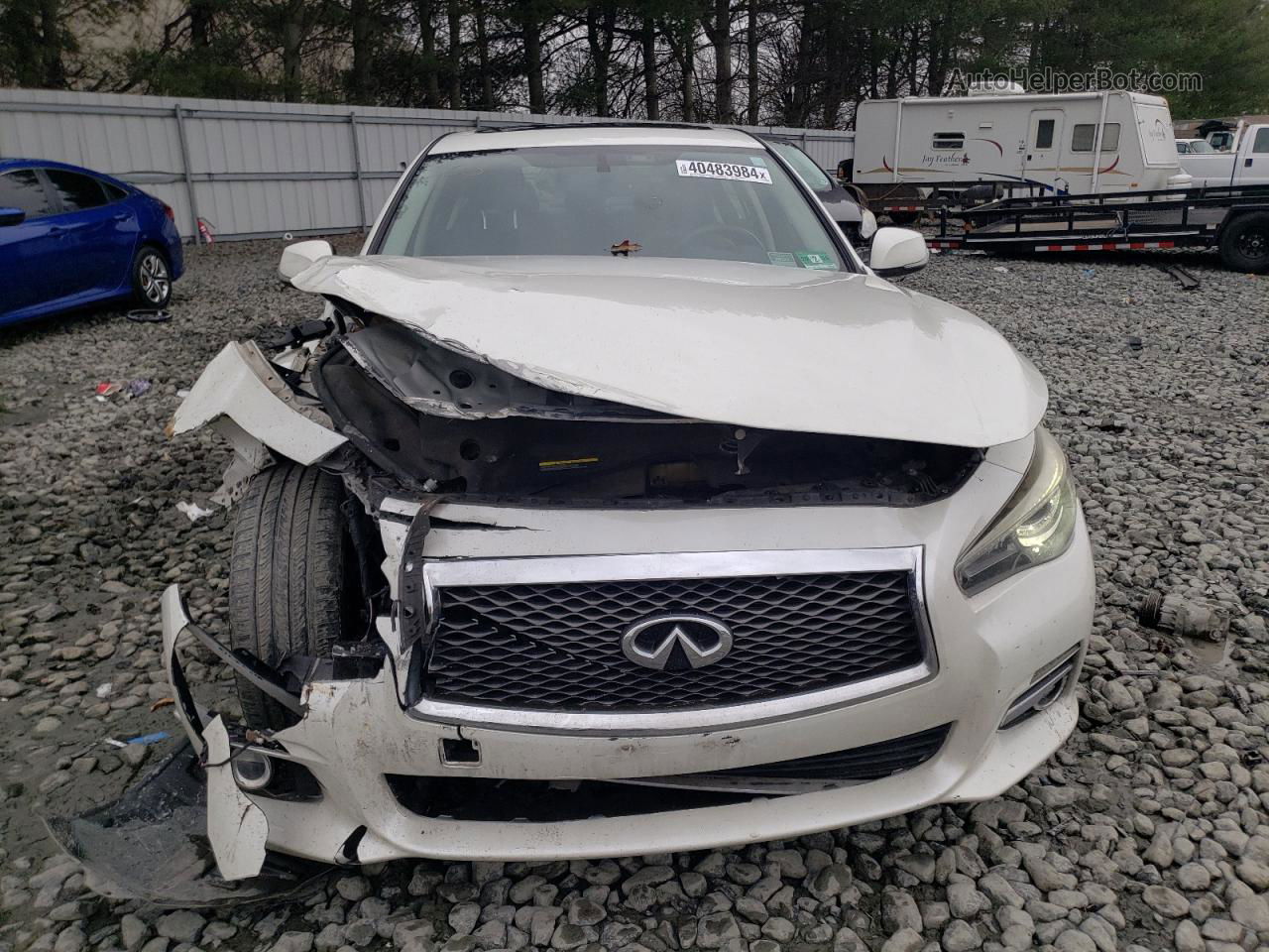 2016 Infiniti Q50 Premium White vin: JN1EV7AR0GM344575