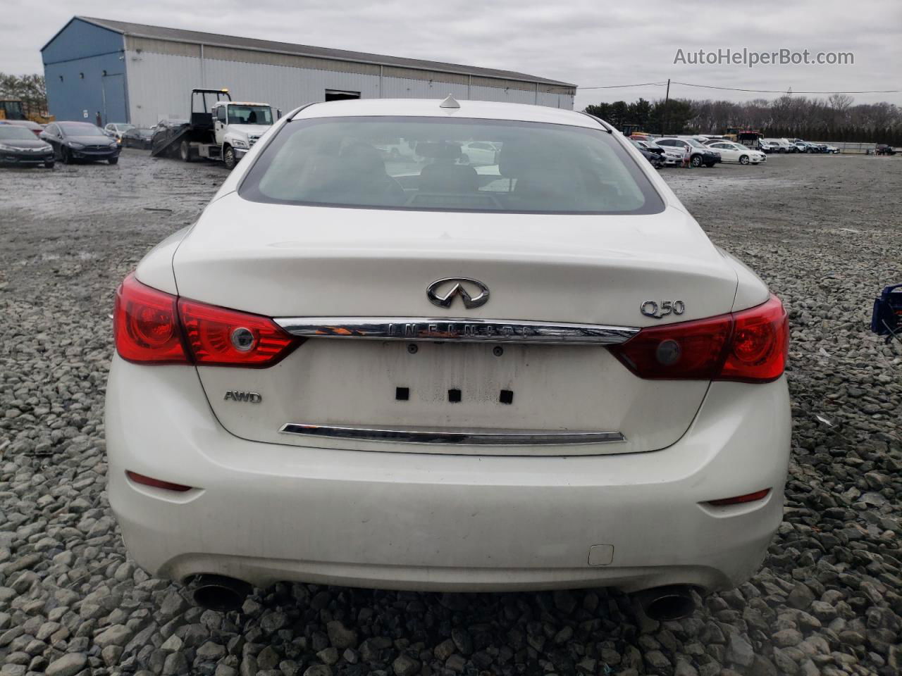 2016 Infiniti Q50 Premium White vin: JN1EV7AR0GM344575