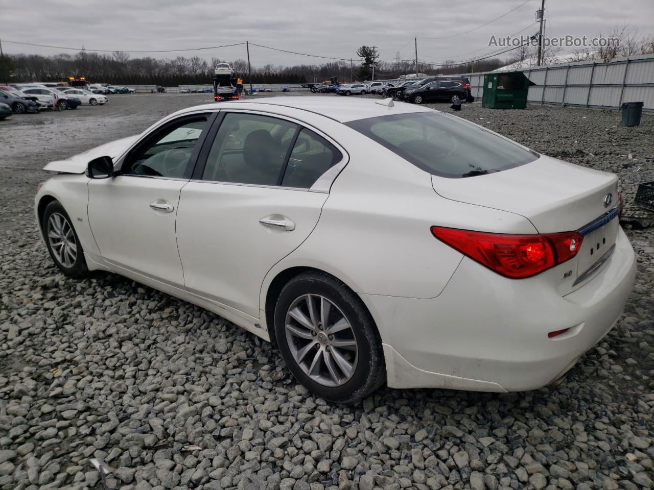 2016 Infiniti Q50 Premium White vin: JN1EV7AR0GM344575