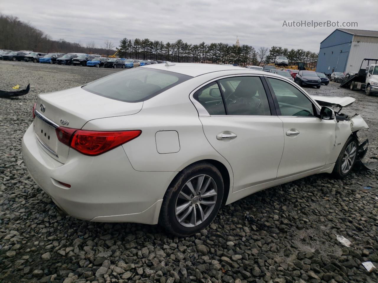 2016 Infiniti Q50 Premium White vin: JN1EV7AR0GM344575