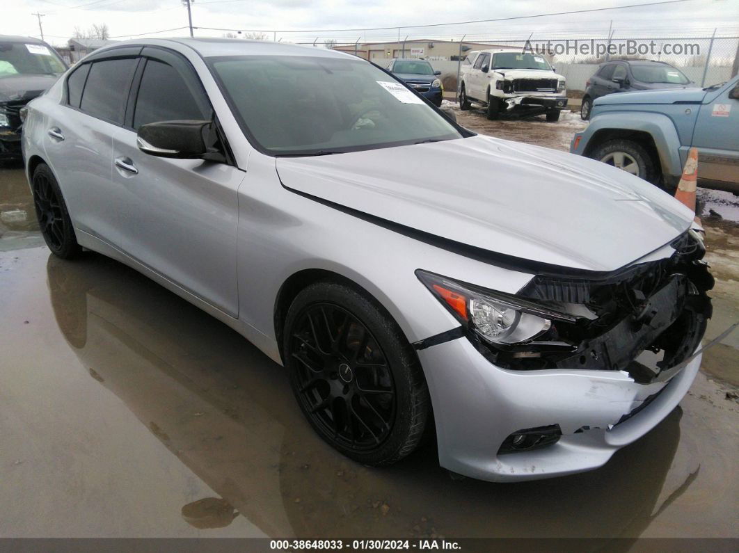 2016 Infiniti Q50 3.0t Premium Серебряный vin: JN1EV7AR0GM344995