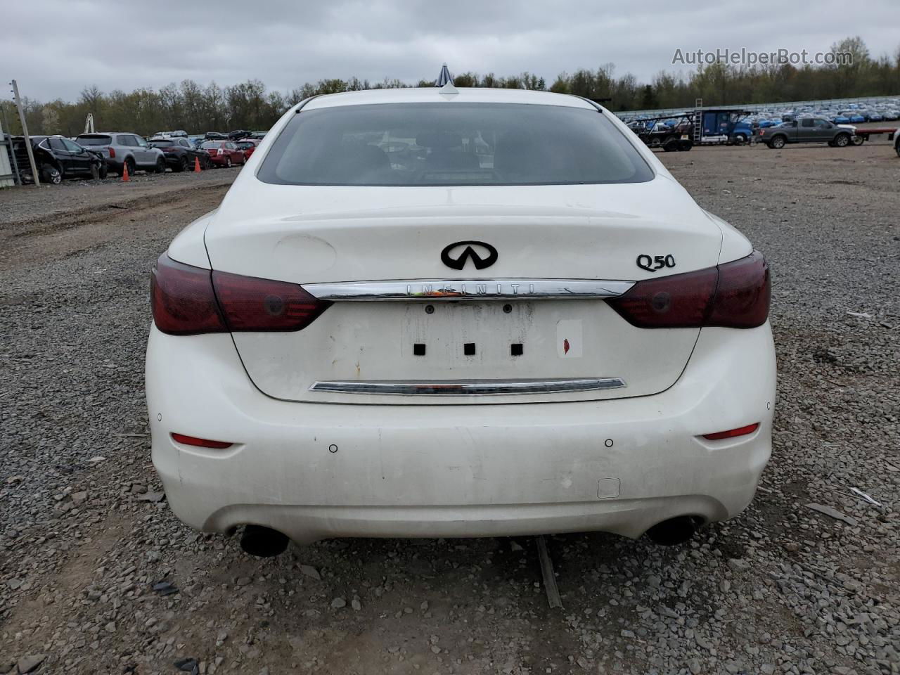 2016 Infiniti Q50 Premium White vin: JN1EV7AR0GM346942