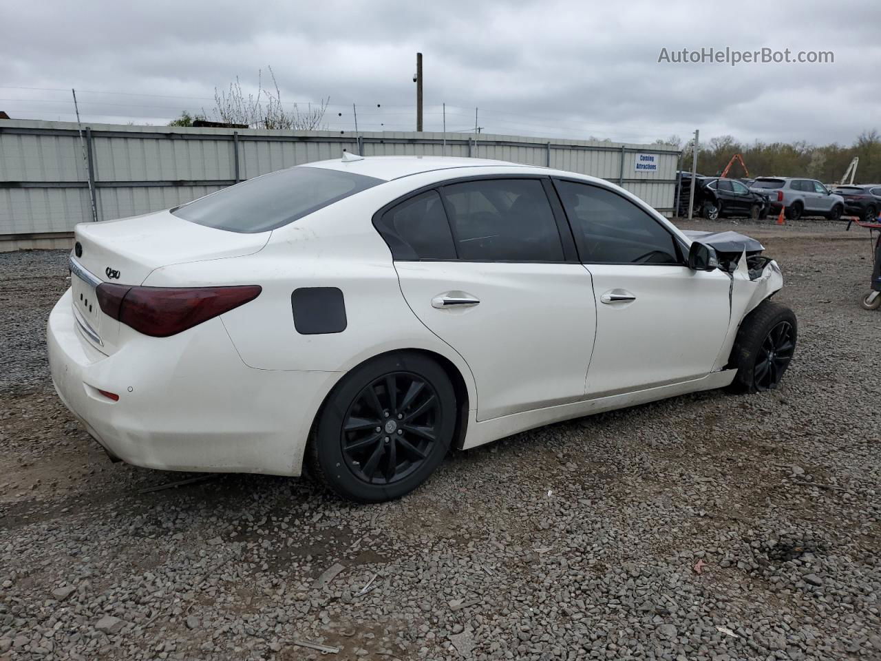 2016 Infiniti Q50 Premium White vin: JN1EV7AR0GM346942