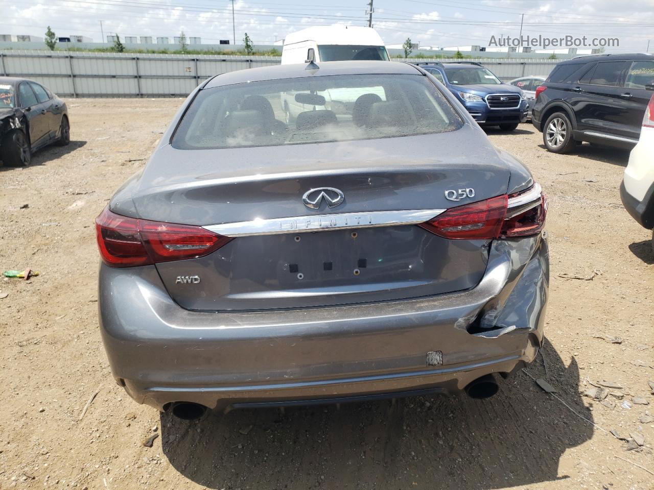 2018 Infiniti Q50 Luxe Серый vin: JN1EV7AR0JM433876