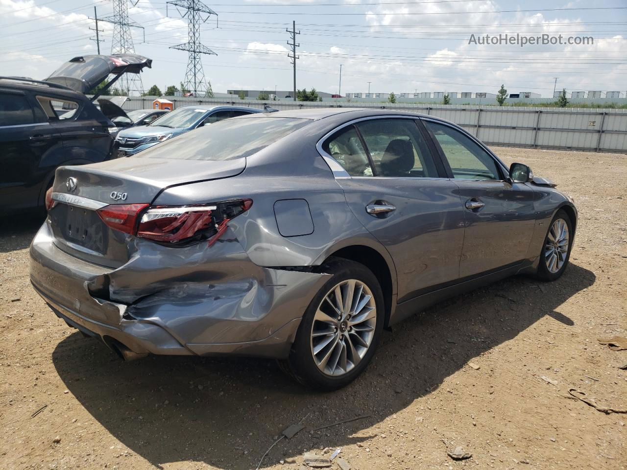 2018 Infiniti Q50 Luxe Серый vin: JN1EV7AR0JM433876