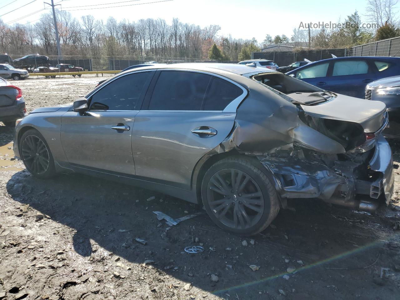 2018 Infiniti Q50 Luxe Серый vin: JN1EV7AR0JM434638